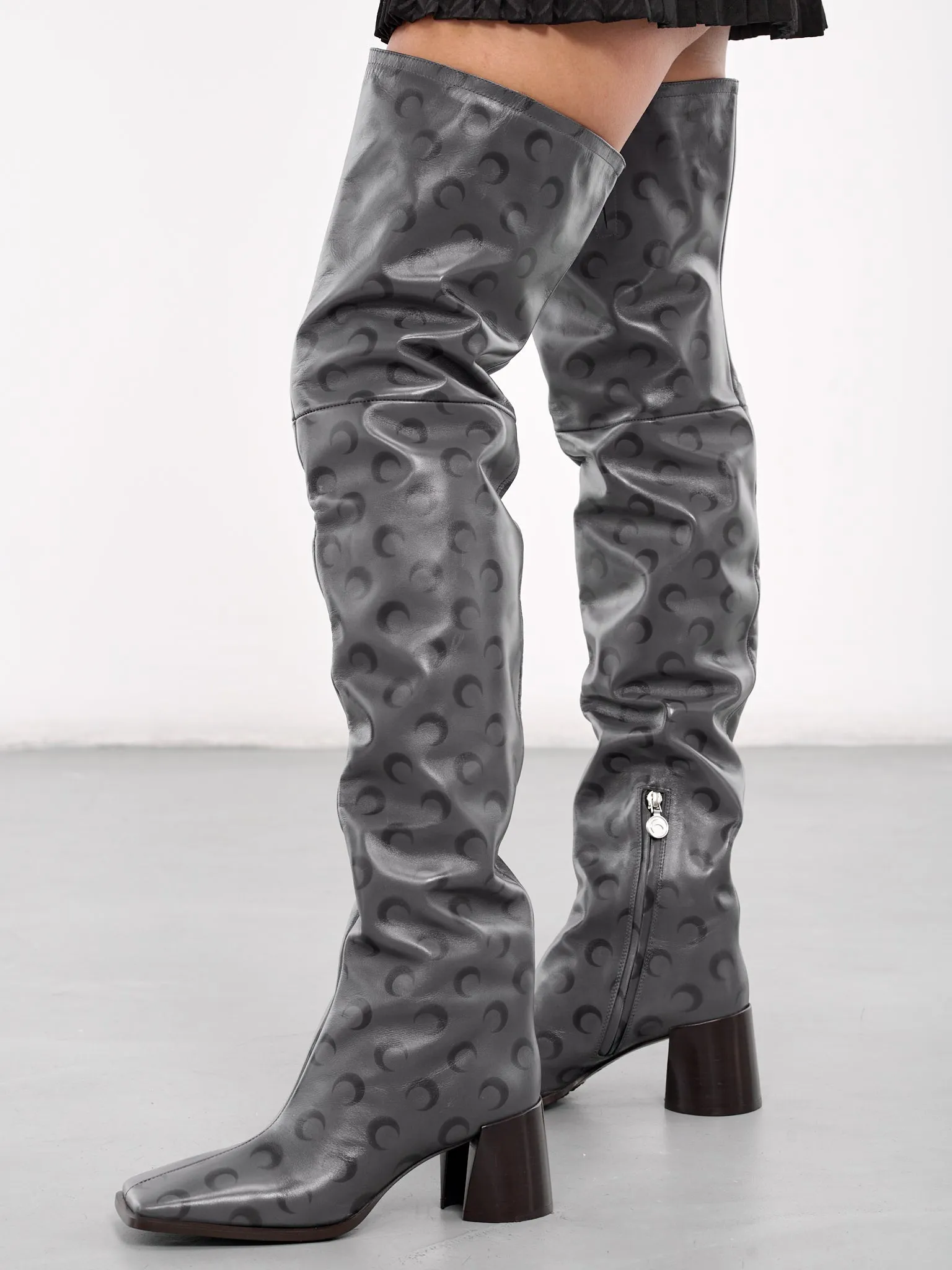 Air Brush Thigh Boots (WFW039A-RLEA0015-STONE-GREY)