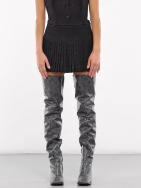 Air Brush Thigh Boots (WFW039A-RLEA0015-STONE-GREY)