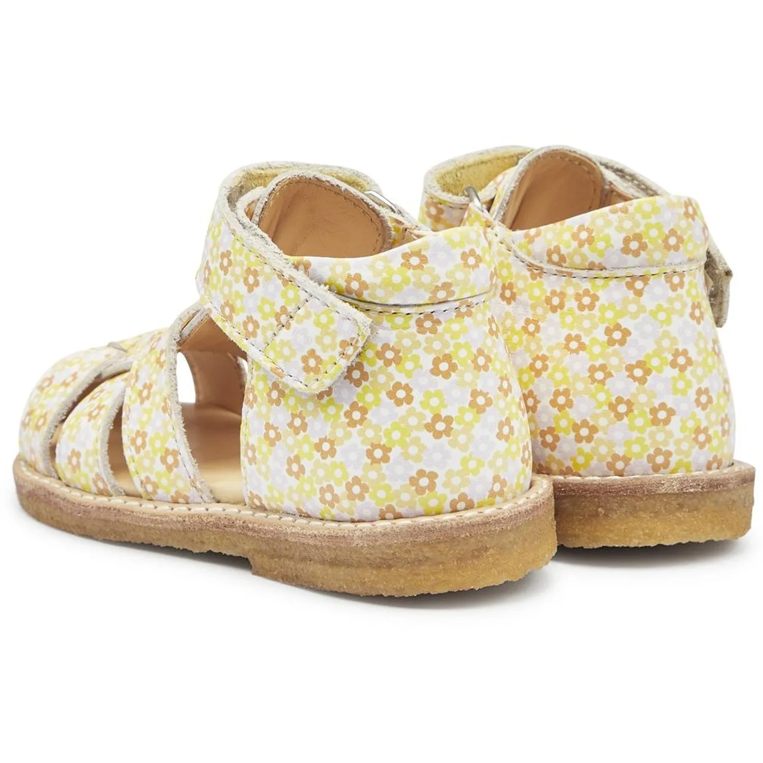 Angulus Starter Sandals Yellow Flower Print