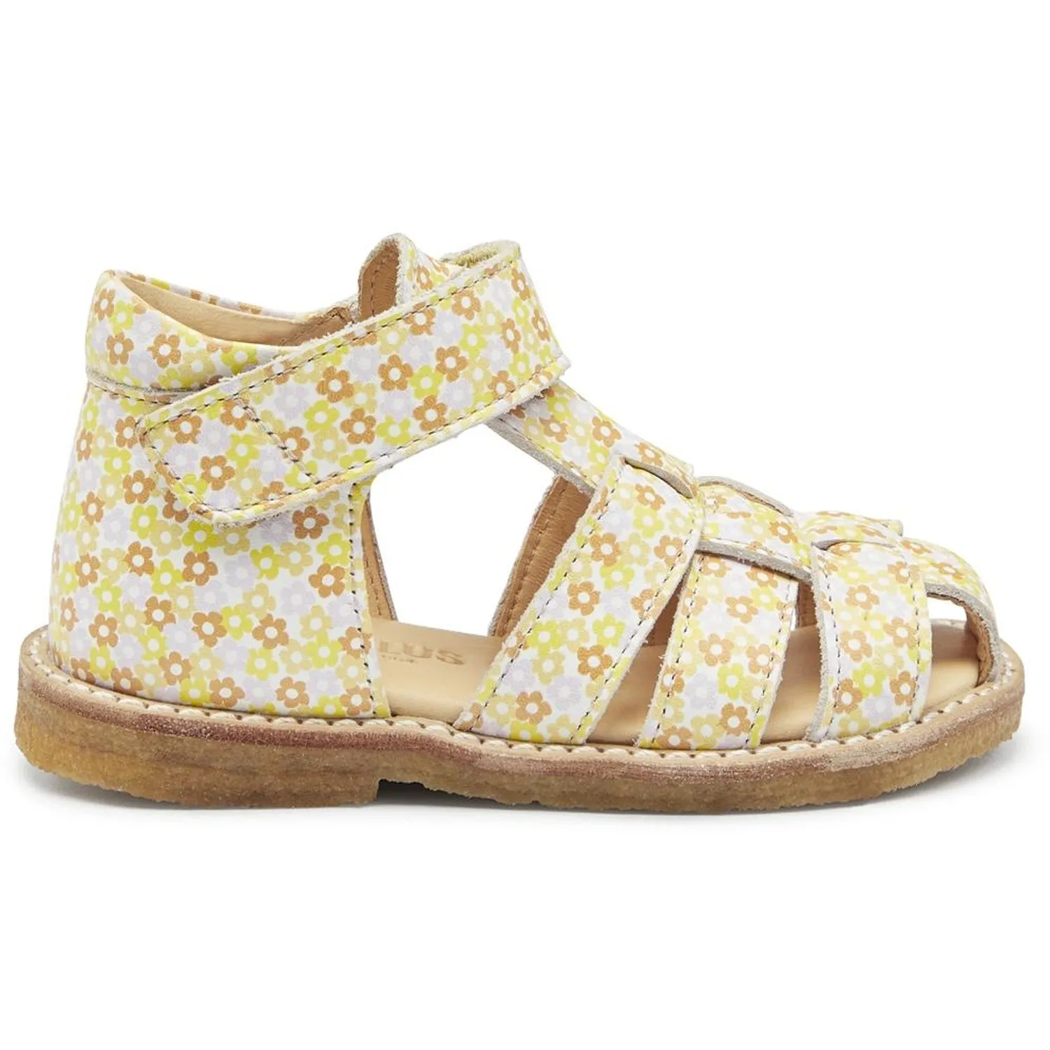 Angulus Starter Sandals Yellow Flower Print