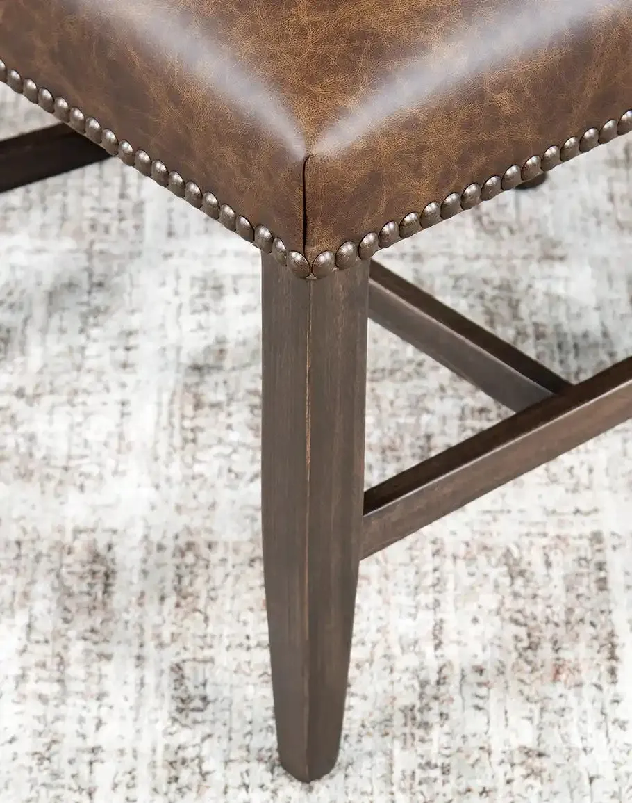 Belmont Woodland Stamped Cowhide Western Dining Chair