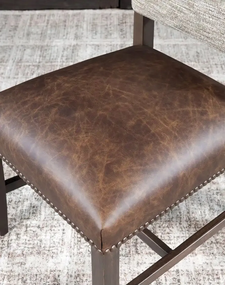 Belmont Woodland Stamped Cowhide Western Dining Chair