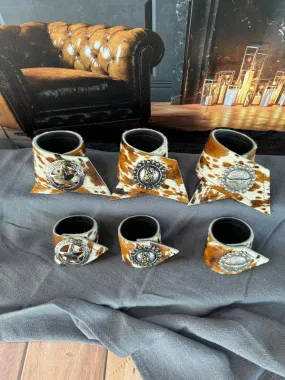 Best of the West Cowhide Western Napkin Rings