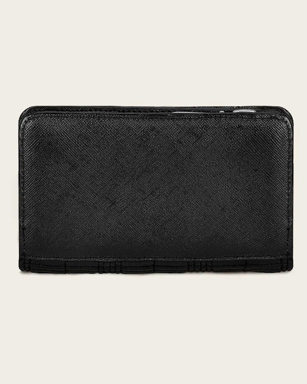 Black handmade bovine wallet