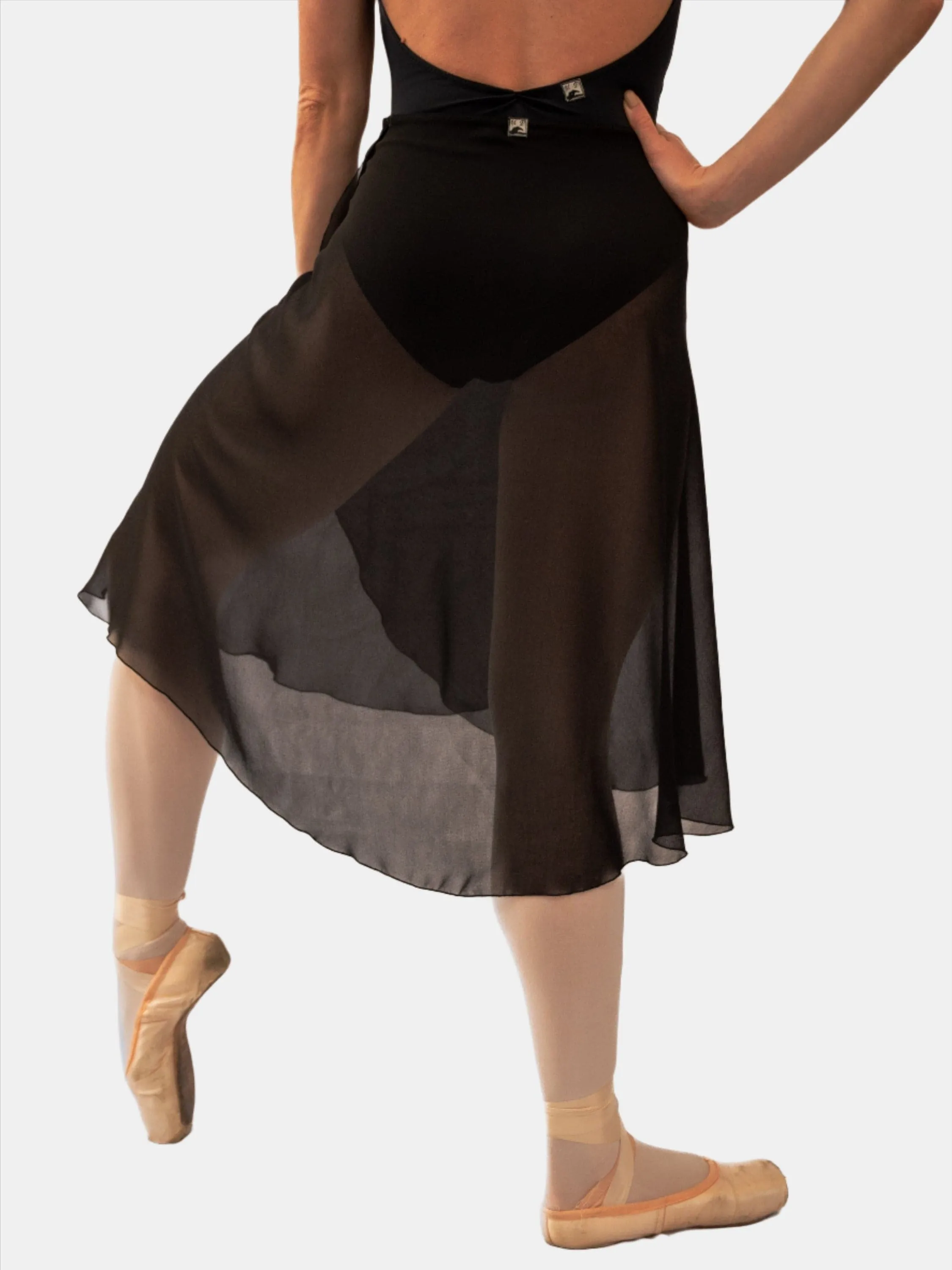 Black Wrap Long Dance Skirt MP355