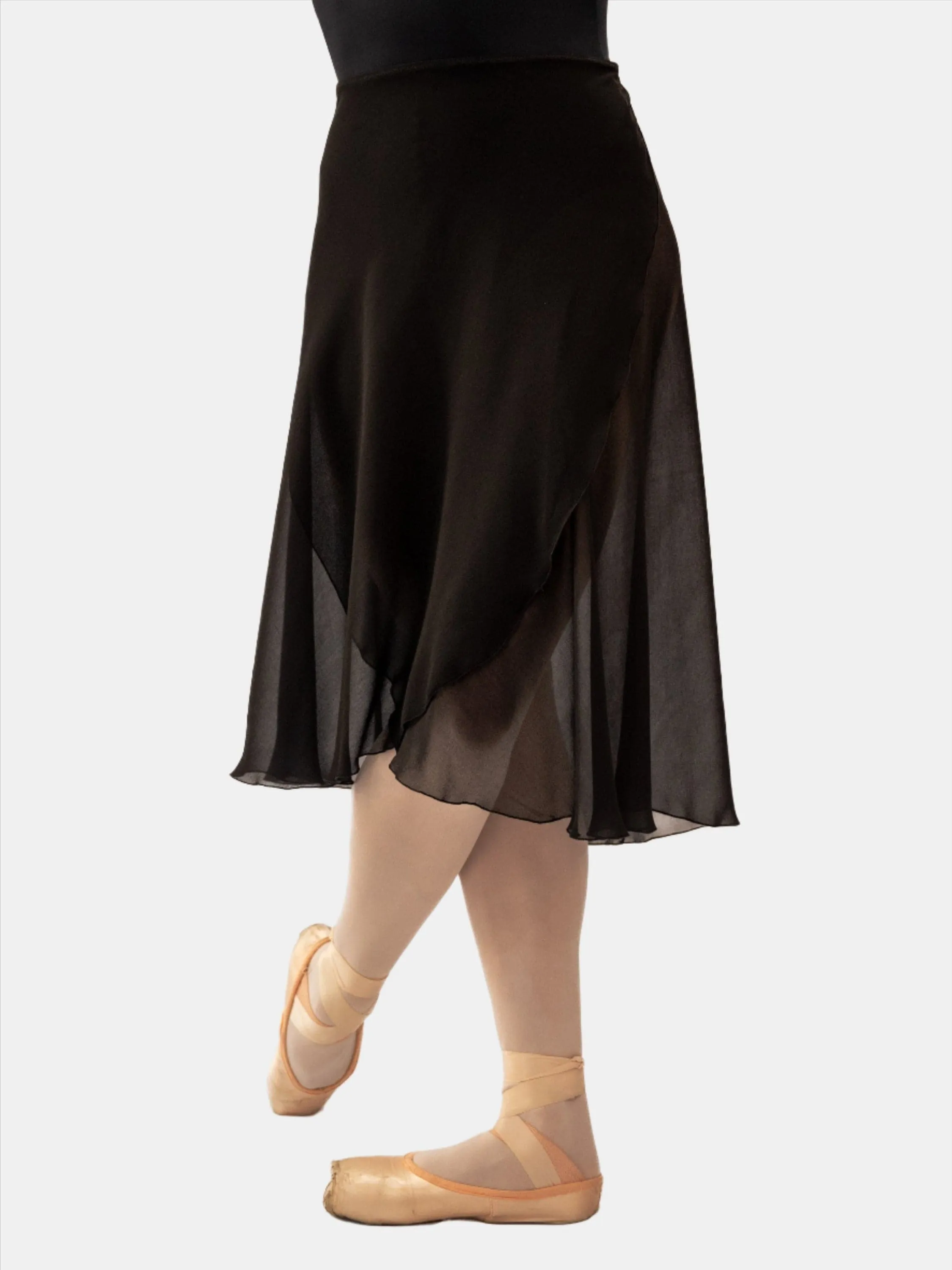 Black Wrap Long Dance Skirt MP355