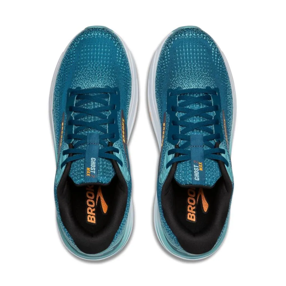 Brooks Ghost Max 2 (Mens) - Moroccan Blue/Aqua/Orange Pop