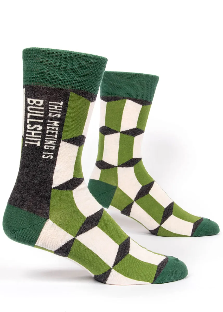 Bullshit Meeting Men's Crew Socks