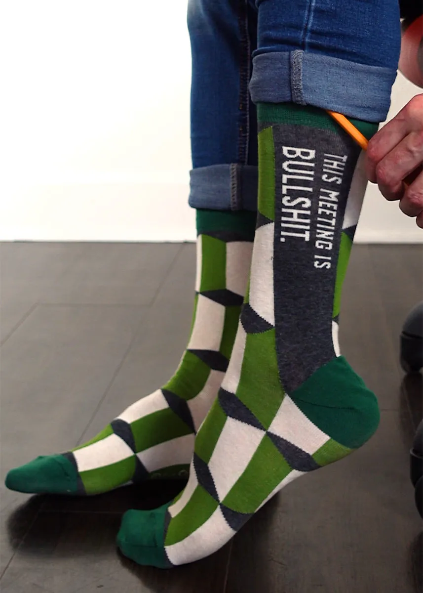 Bullshit Meeting Men's Crew Socks