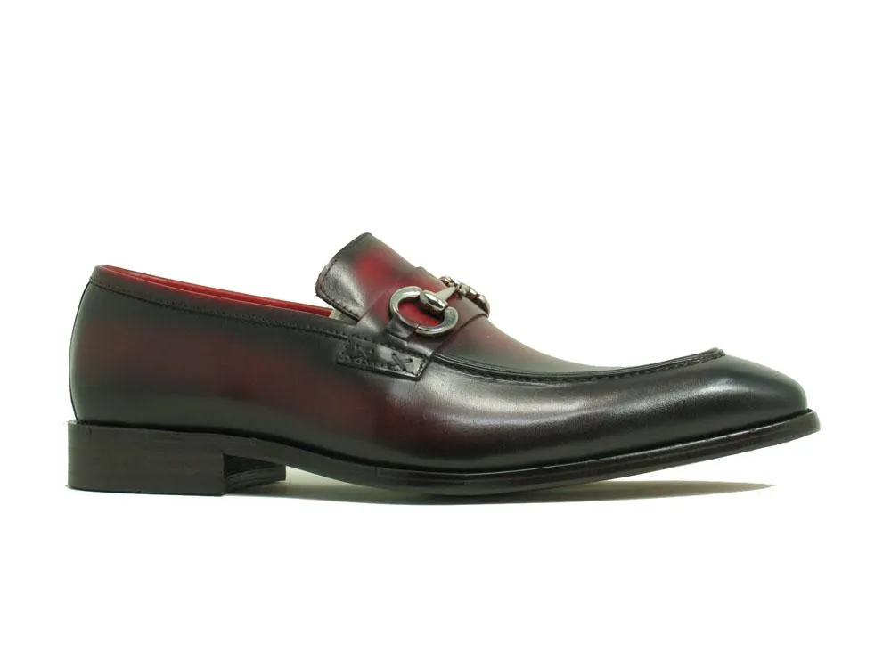 Burnished Calfskin Slip-On Loafer Burgundy