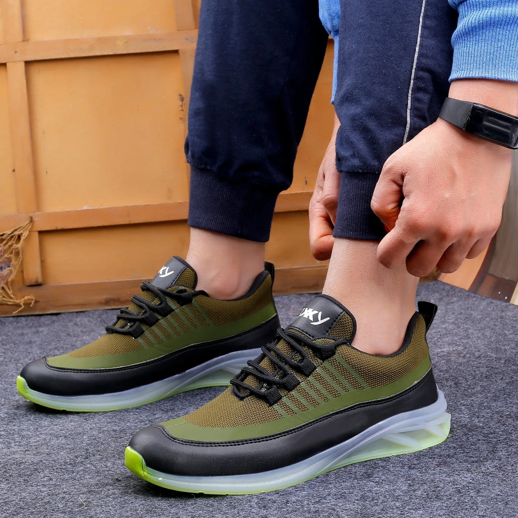 Bxxy's Trendiest Sports Walking Shoes For Men on Transparent Sole