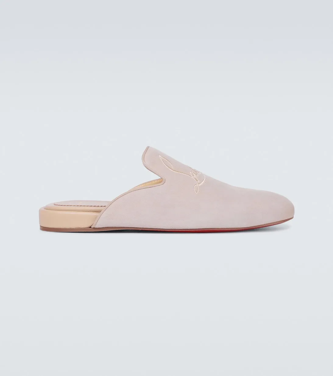 Christian Louboutin Coolito Flat Mules in Beige