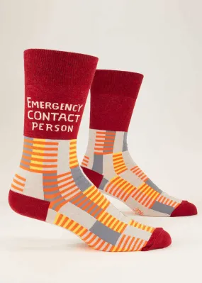 Emergency Contact Men's Socks