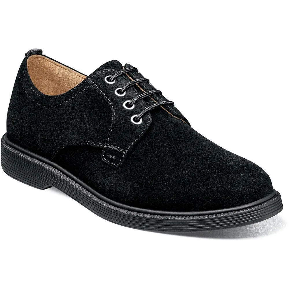 Florsheim Kids Boy's Sapacush Plain Toe Ox Black Suede (Sizes 1-3)