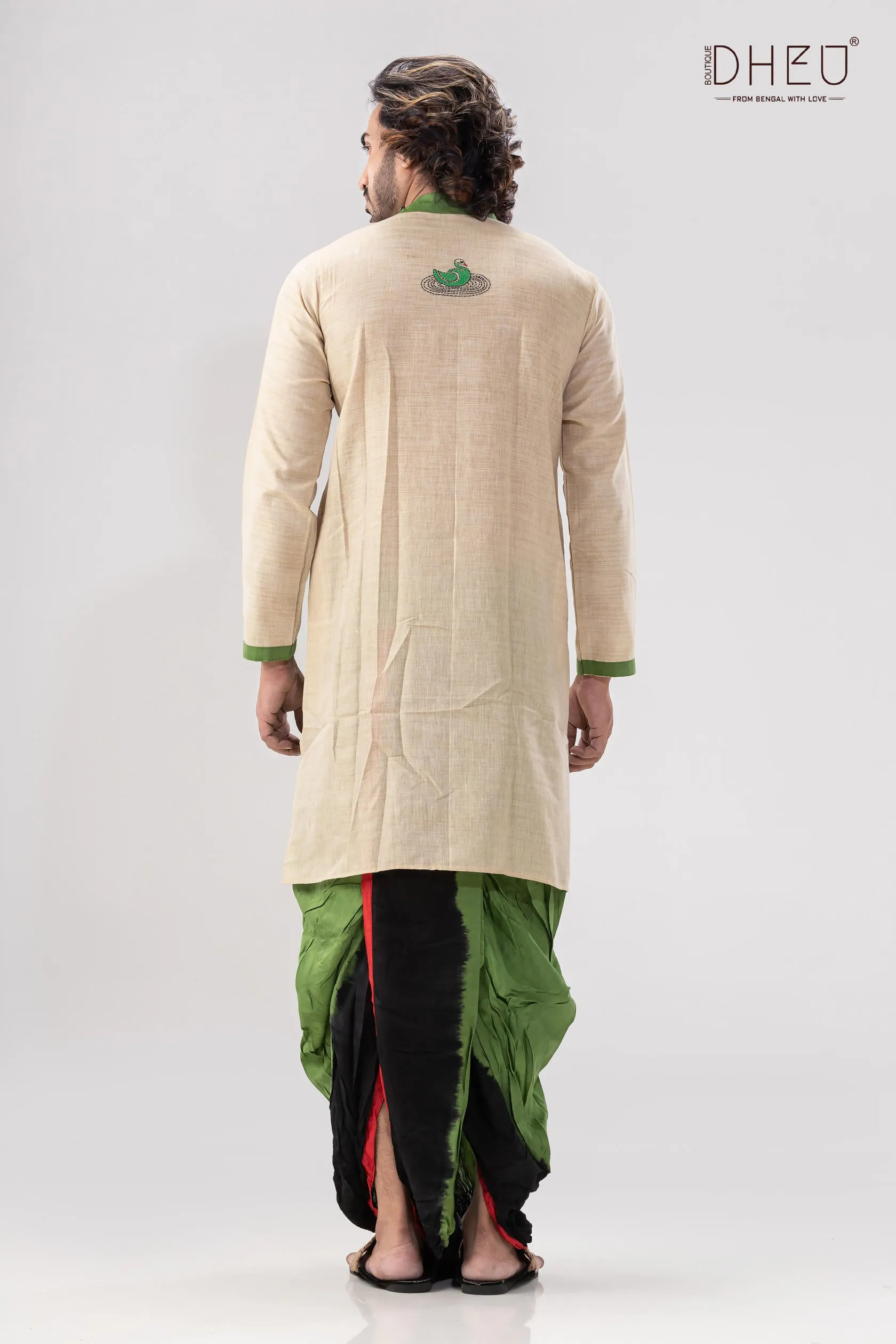 Optimized title: Stylish Hansjaru-Kurta Ensemble with Optional Dhoti