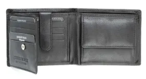 Johnny Black Chicago 8CC Leather Wallet - RFID | Black