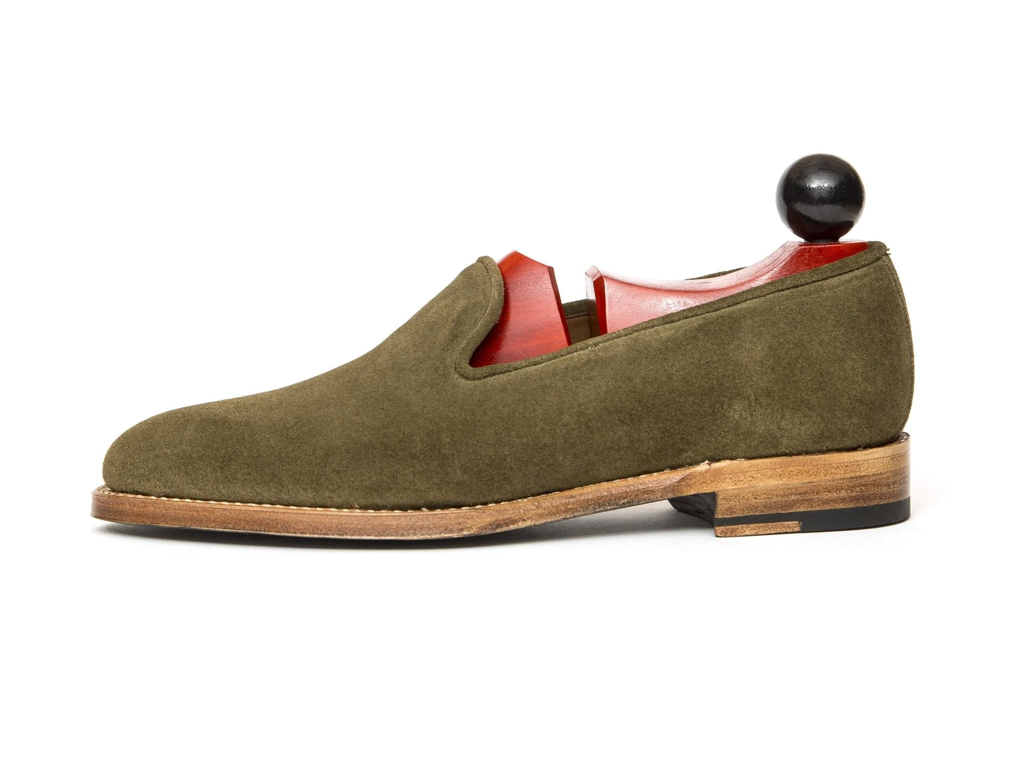 Laurelhurst II - MTO - Olive Suede - TMG Last - Natural Single Leather Sole