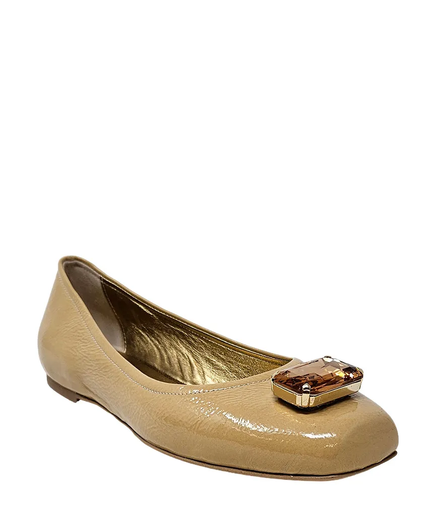 Marion Beige Jeweled Ballet