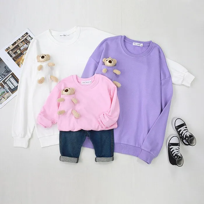 Matching Family Outfit - Mum, Dad & Baby Teddy Bear Sweatshirt