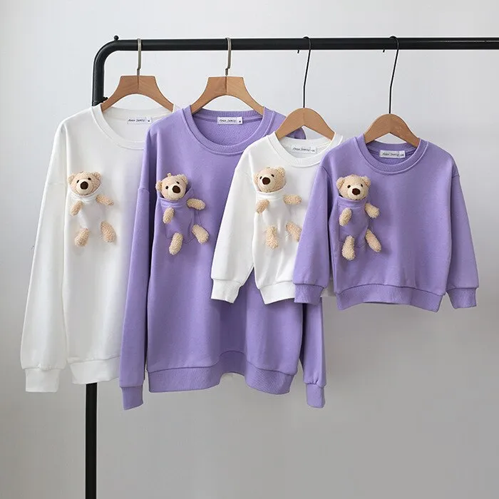 Matching Family Outfit - Mum, Dad & Baby Teddy Bear Sweatshirt