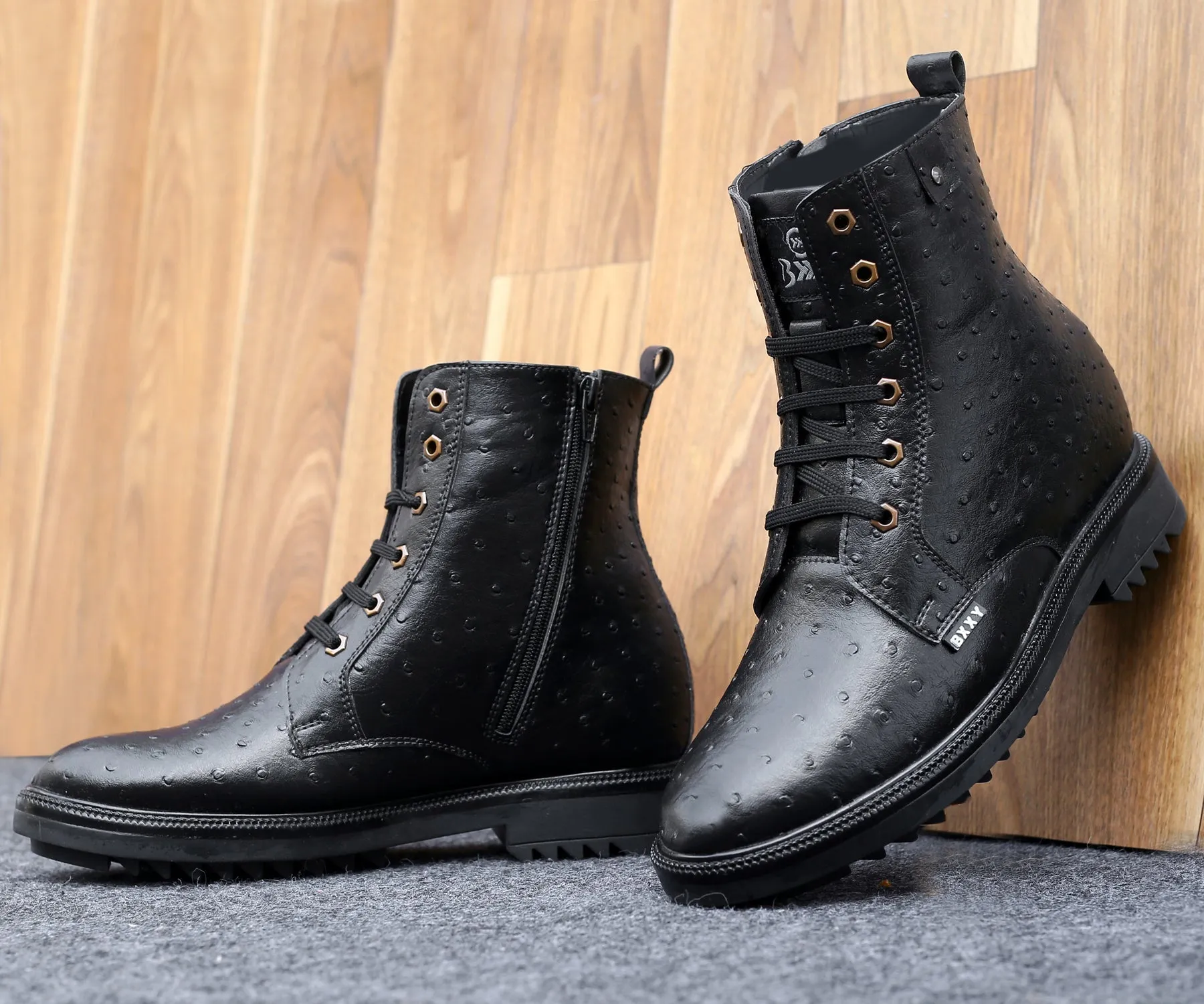 Men's 4 Inch Hidden Height Increasing Trendiest High Ankle Boots