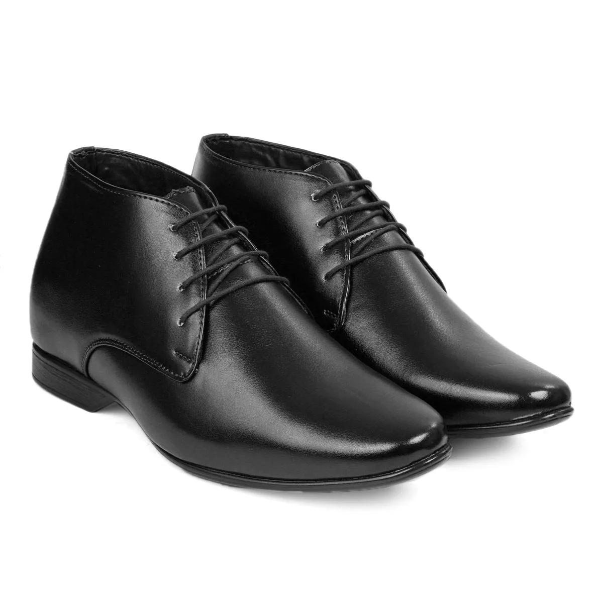 Men's 9 cm (3.5 Inch) Hidden Height Increasing Formal Office Wear Lace-up Boots