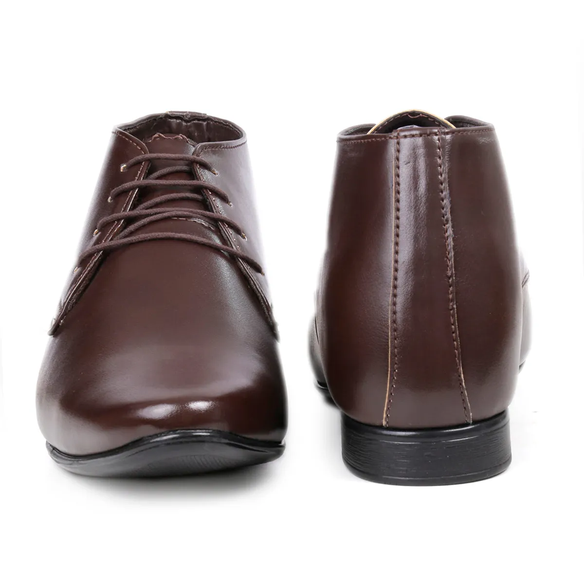 Men's 9 cm (3.5 Inch) Hidden Height Increasing Formal Office Wear Lace-up Boots