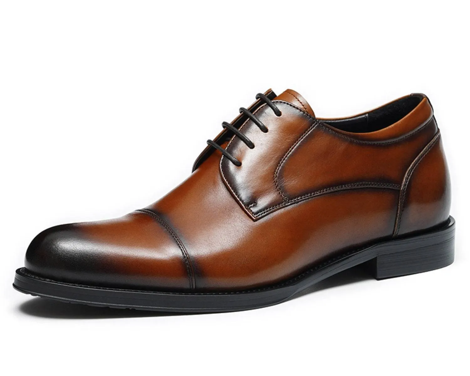 Men's Derby Dress Shoes - Top Layer Cowhide Leather, Business Formal