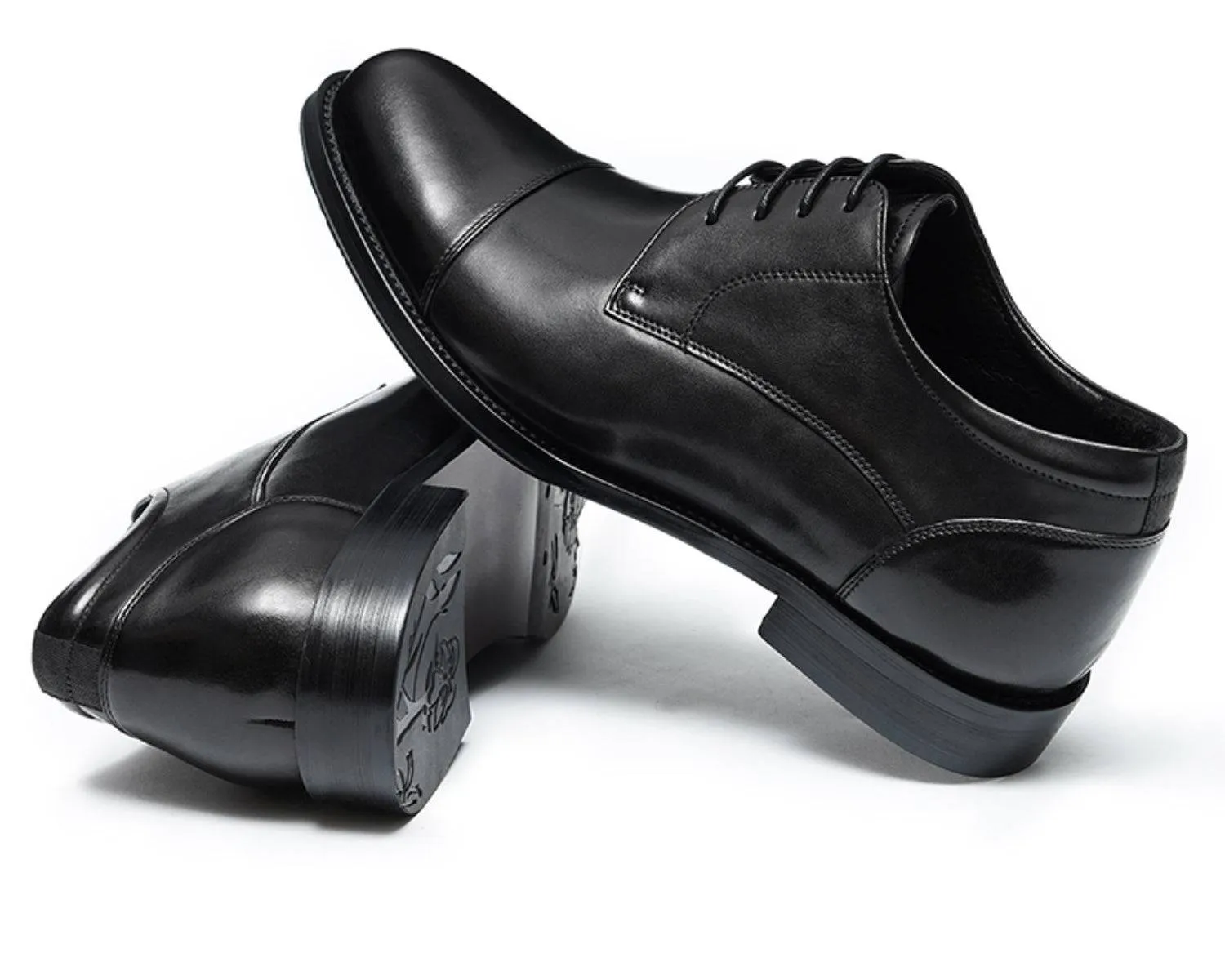 Men's Derby Dress Shoes - Top Layer Cowhide Leather, Business Formal