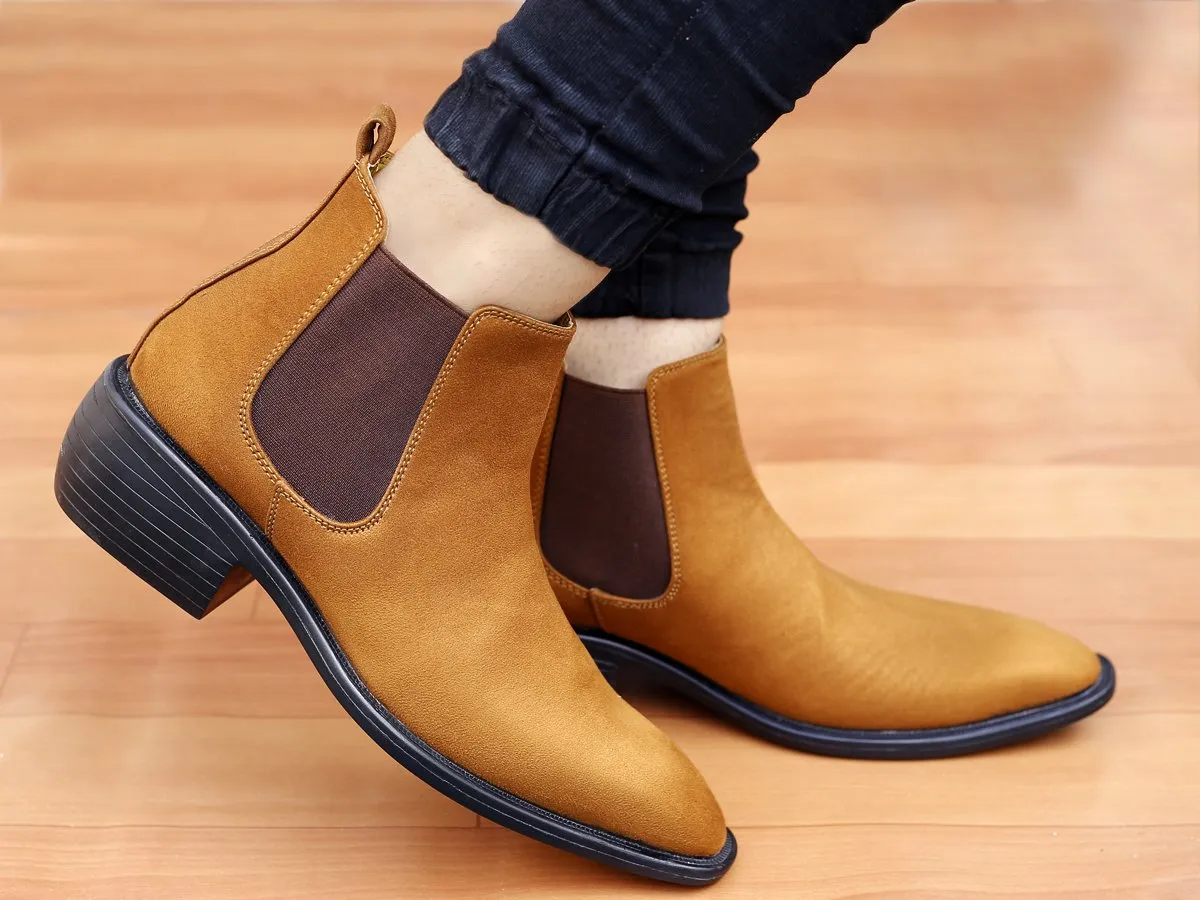 Men's Height Increasing Suede British Formal and Casual Wear Chelsea Boots