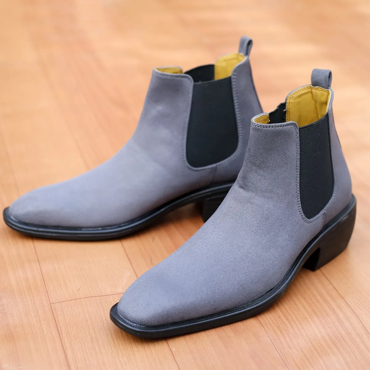 Men's Height Increasing Suede British Formal and Casual Wear Chelsea Boots