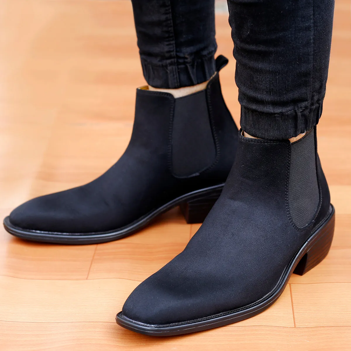 Men's Height Increasing Suede British Formal and Casual Wear Chelsea Boots