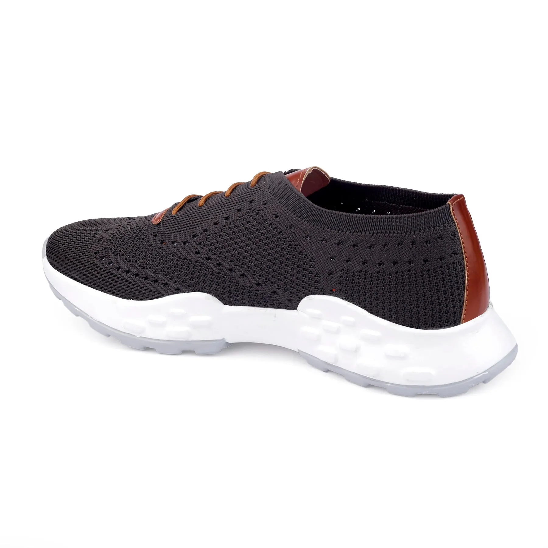 Men's Knitted Upper Casual Brogues Lace-up Running Shoes