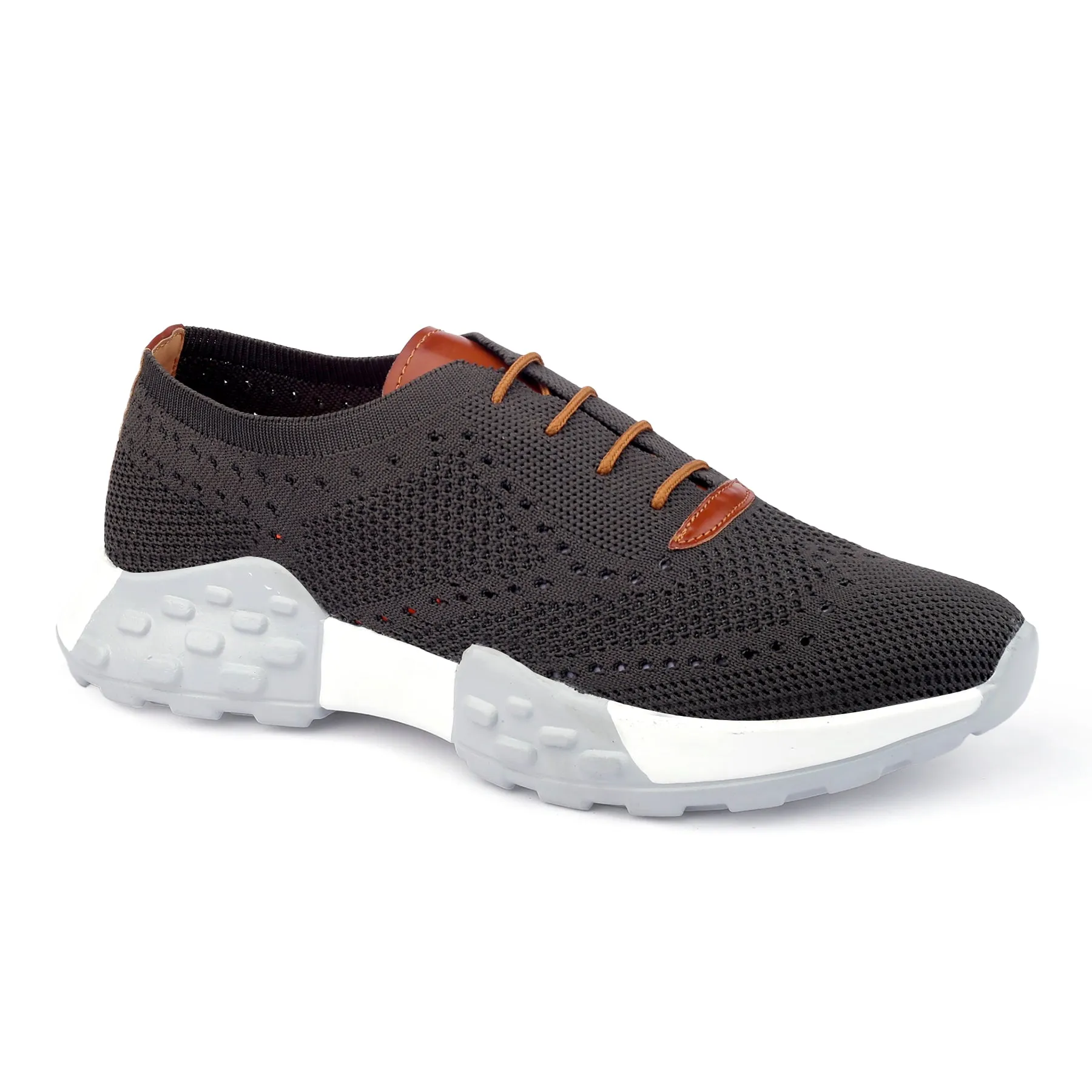 Men's Knitted Upper Casual Brogues Lace-up Running Shoes