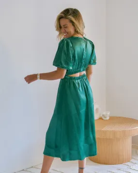 Mia Midi Dress- Emerald