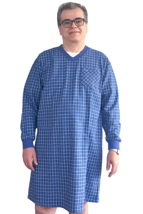 Nightshirt for Men - Blue | Milo | Adaptive Clothing by Ovidis