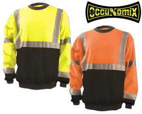 OccuNomix LUX-CSWT Type R Class 3 Crew Sweatshirt - Yellow/Orange