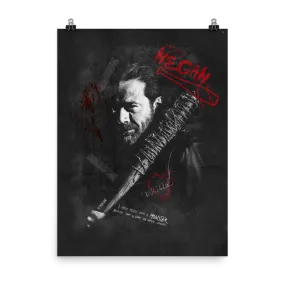 The Walking Dead Negan Graffiti Premium Satin Poster