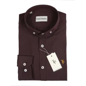 Tom Penn Oxford Shirt - Burgundy