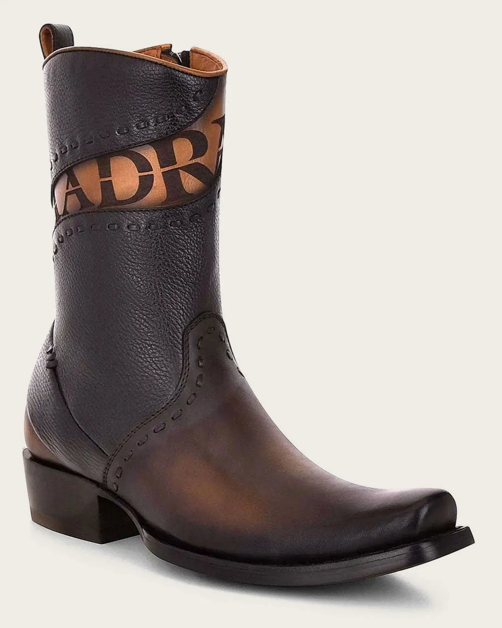 Urban engraved brown boot