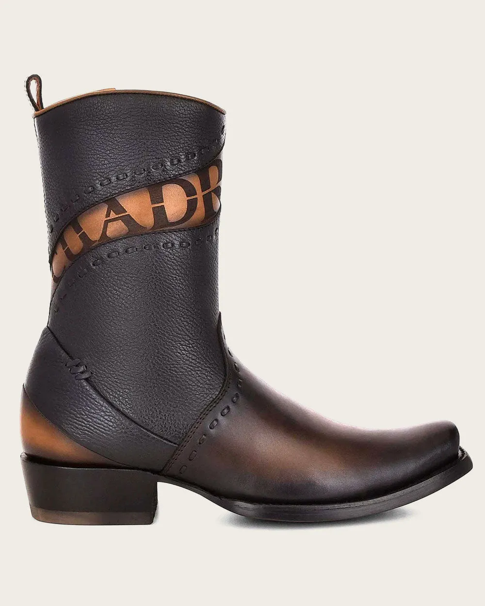 Urban engraved brown boot